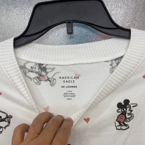 Disney Kids Pajama Set - White with Black and Red - Picture 2 of 8